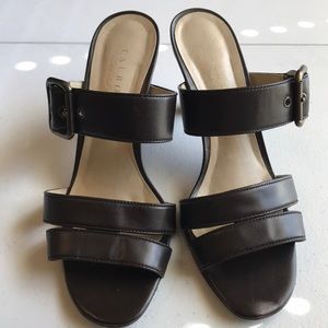 Talbots brown leather heels
